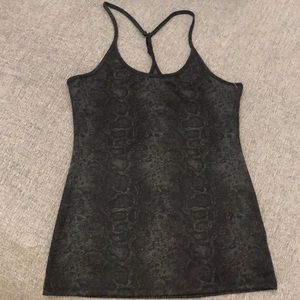 H by Halston Studio Bicolor Snake December Sky Y Back Tank Top Small